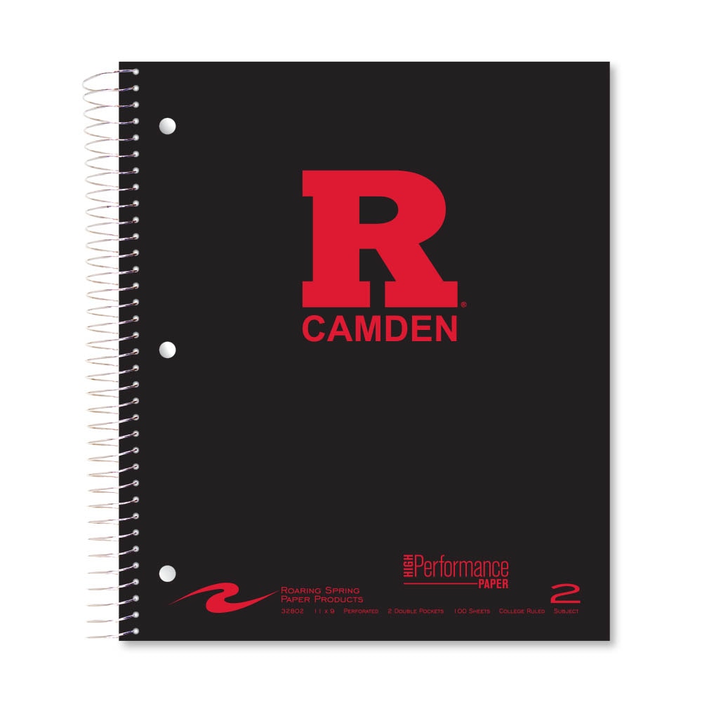 Roaring Premium 2 Subject Notebook, 8.5x11 College Ruled 20lb Paper, Pressboard Foil Cover