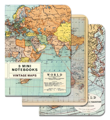 Vintage Maps Mini Notebook Set