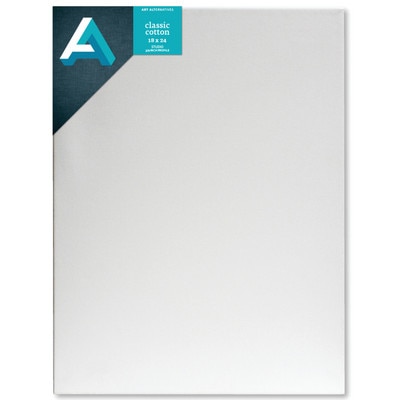 Art Alternatives Classic Cotton Stretched Canvas, Studio, .75" Profile, 18" x 24"