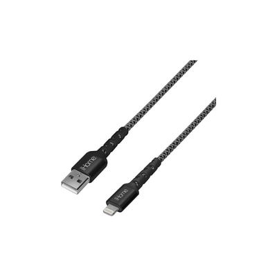 iHme Braided 6' Lightning Cable Black