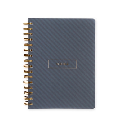 Pierre Belvedere Medium Notebook Soft cover with blue diagonal stripes