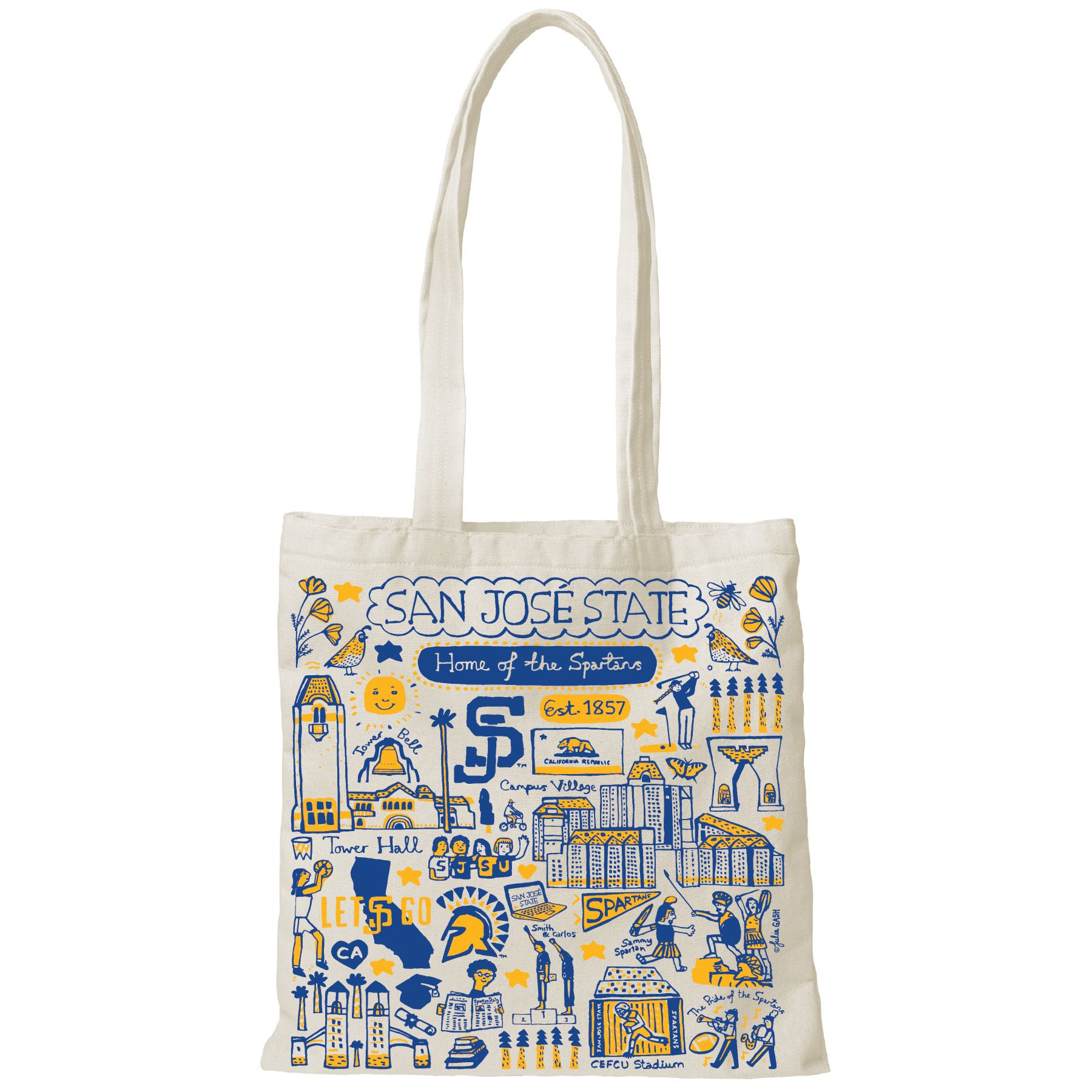 San Jose St. Spartans Julia Gash Tote canvas