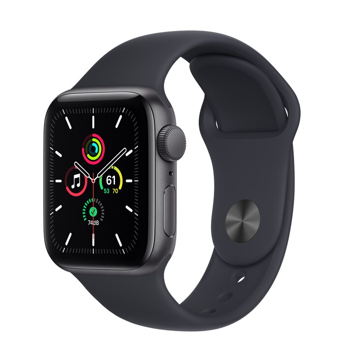 Apple Watch SE GPS 40mm Space Gray Aluminum Case with Midnight Sport Band - Regular