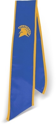 Graduation Stole - SJSU Blue includes spartan logo and year