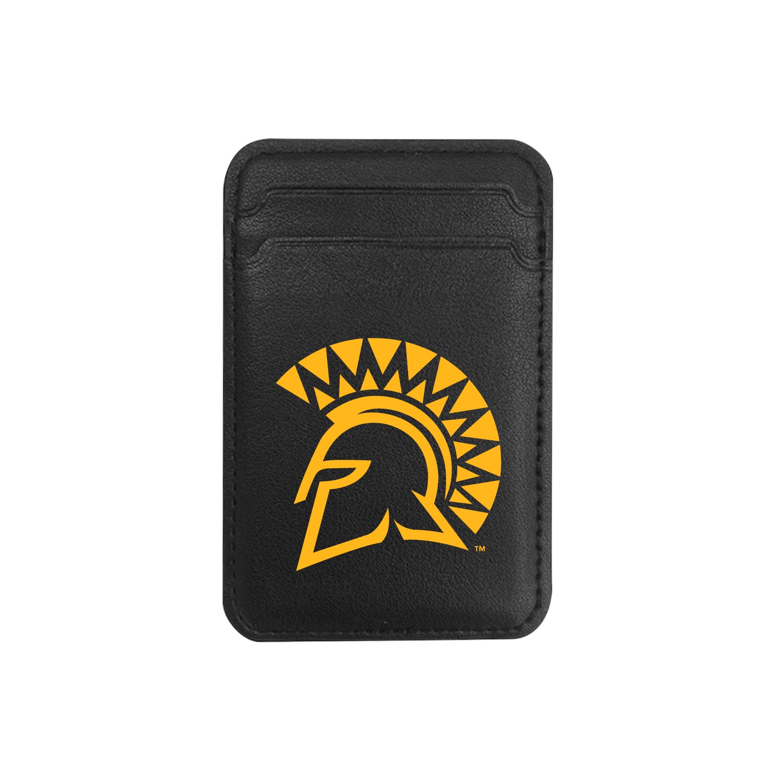 San Jose State University V2 - Leather Wallet Sleeve (Top Load, Mag Safe), Black, Classic V1