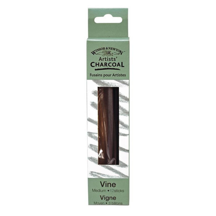 Winsor & Newton Charcoal Sticks, Vine Charcoal, Medium