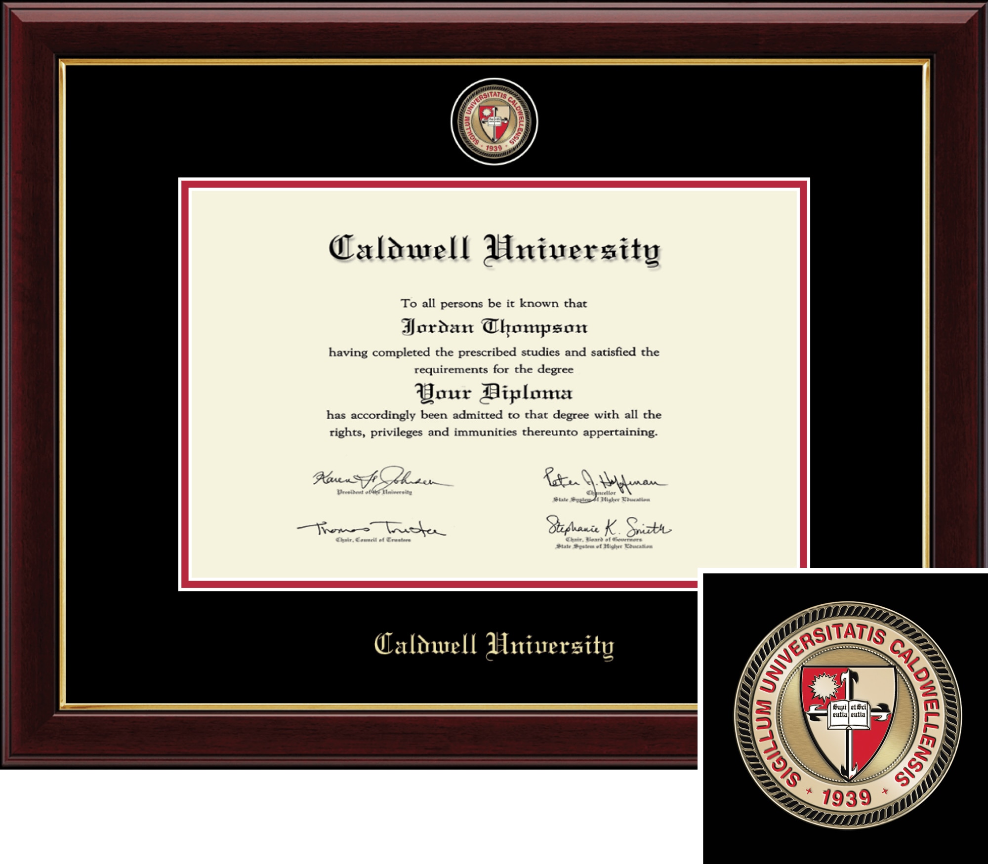 Church Hill Classics Masterpiece PhD Cherry Diploma Frame