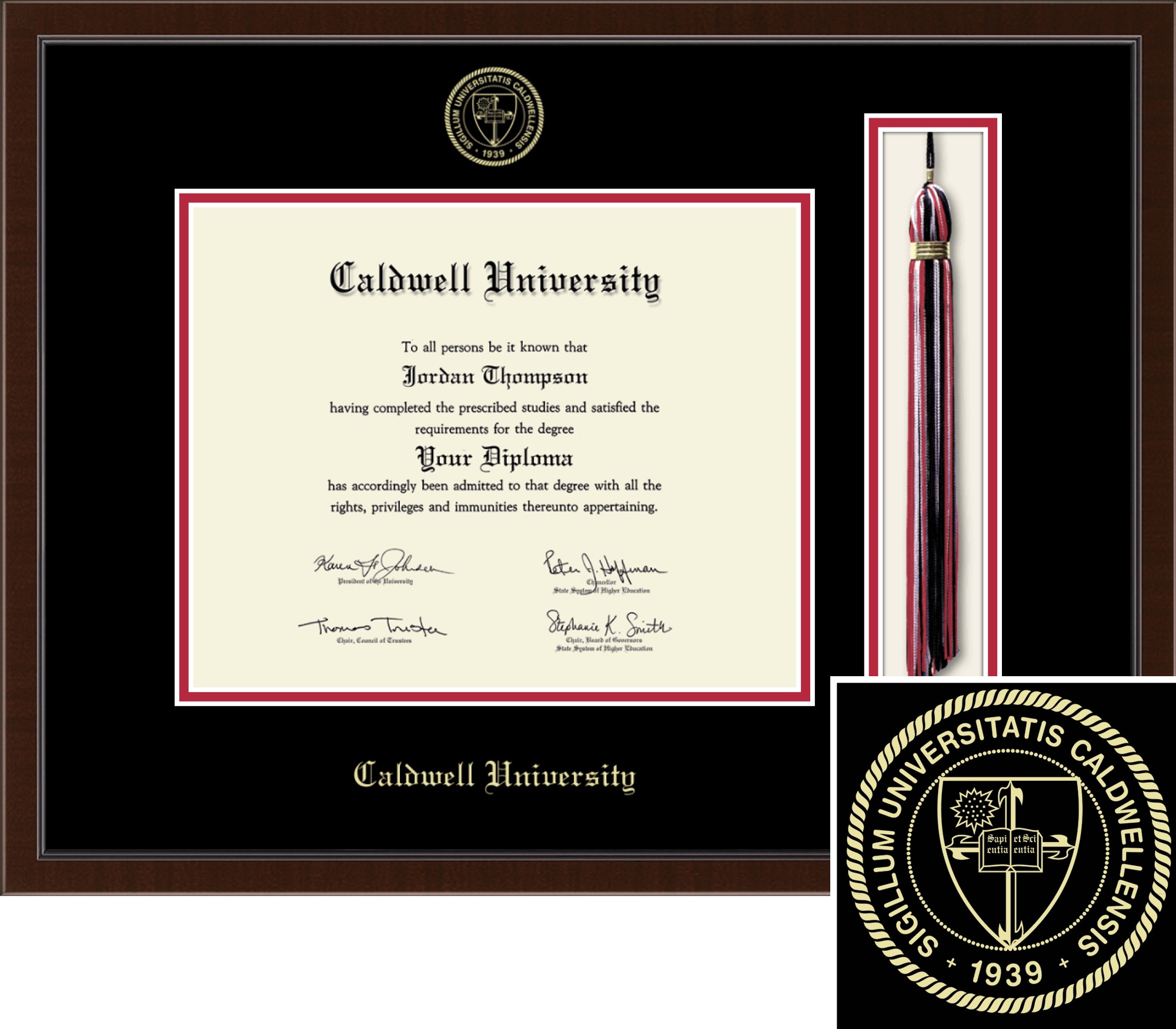 Church Hill Classics 8" x 10" Tassel Walnut Diploma Frame