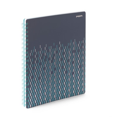 Poppin EXC 1 Subject Notebook Slate/Silver