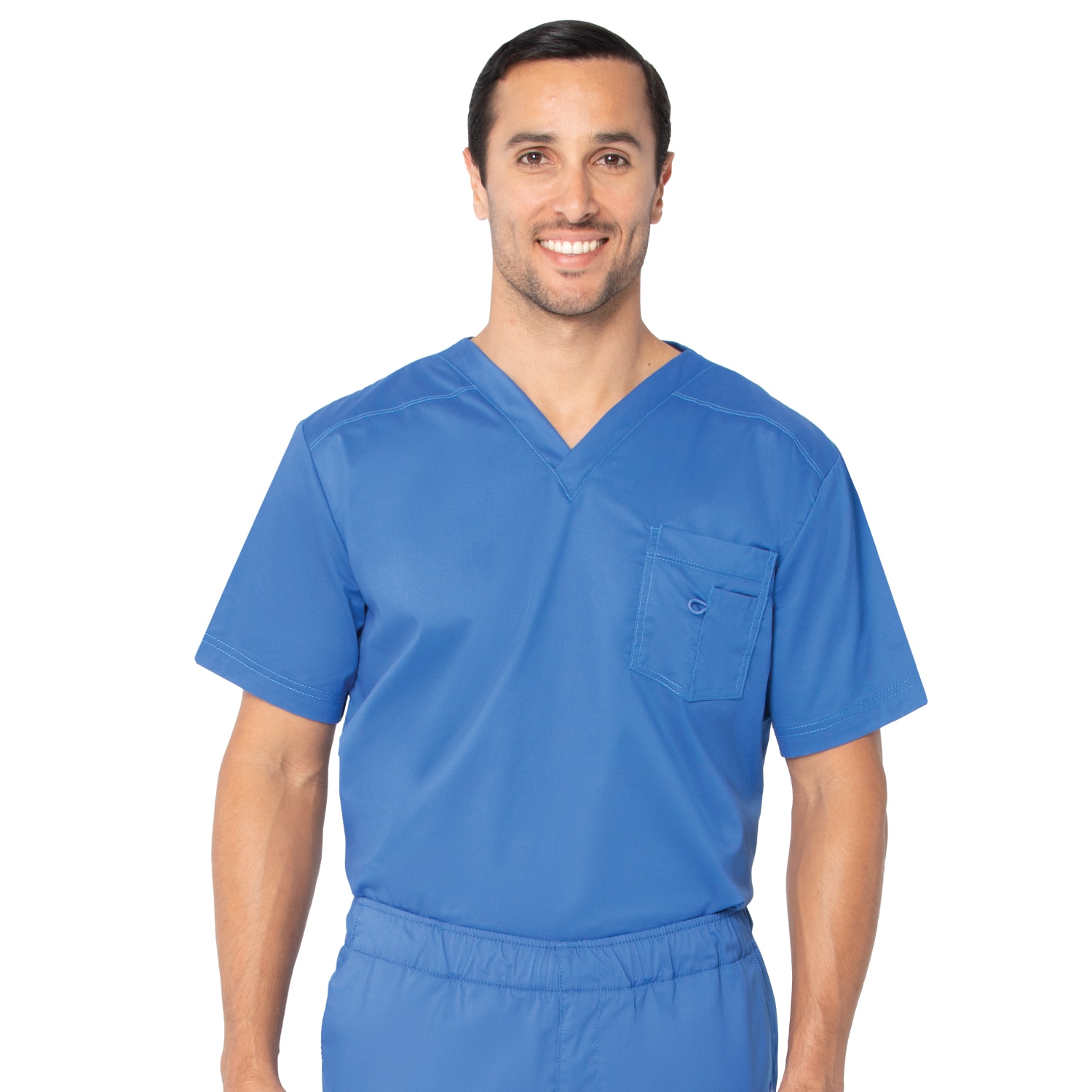 Landau Essentials Men's 1-Pocket V-Neck Scrub Top