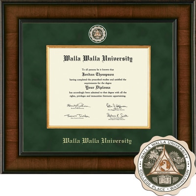 Church Hill Classics 6" x 8" Presidential Walnut Diploma Frame