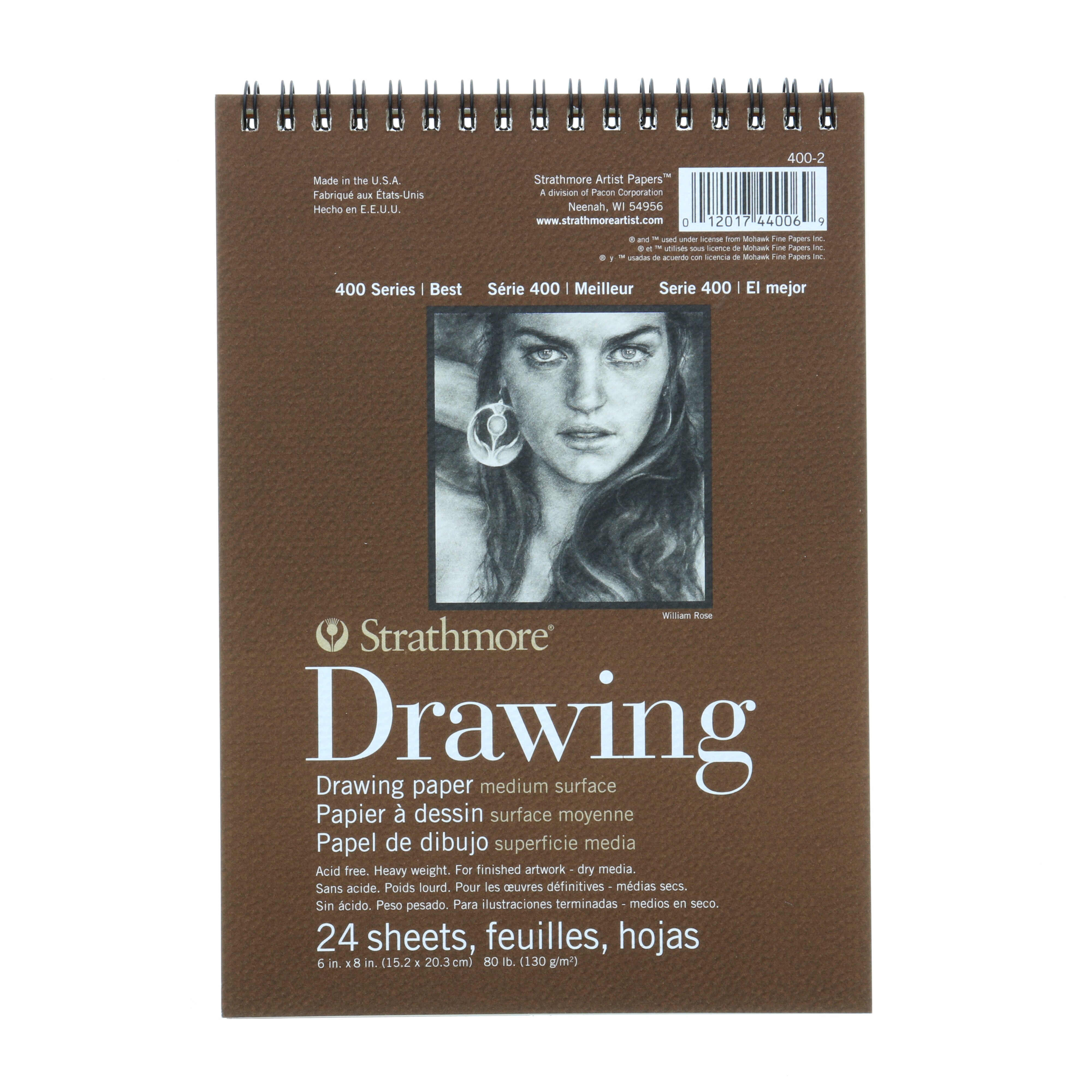 Strathmore Drawing Paper Pad, 400 Series, Medium Surface, 6" x 8"