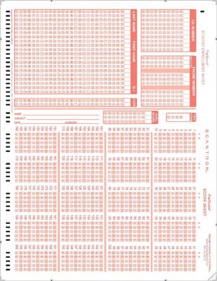 Scantron Form F 1712 PAR  L