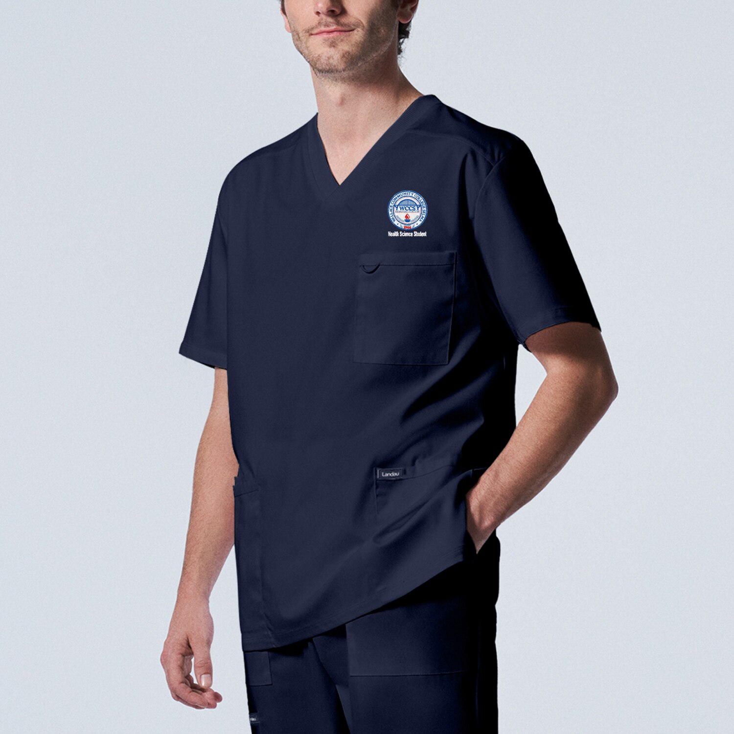 ProFlex Mens 3-Pocket V-Neck Scrub Top (LT109 Logoed)