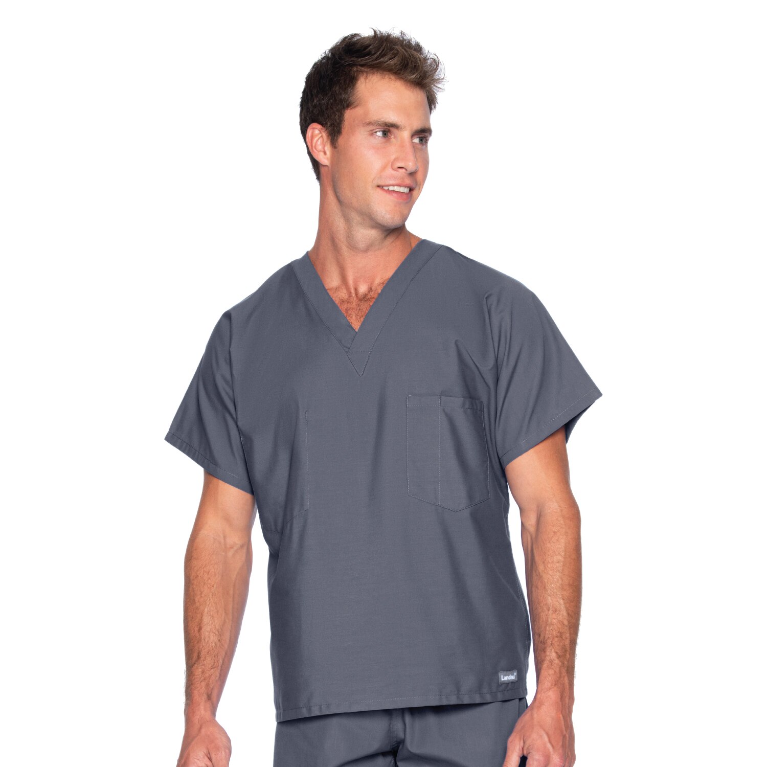 Reversible V-Neck Classic Fit Solid Scrub Top