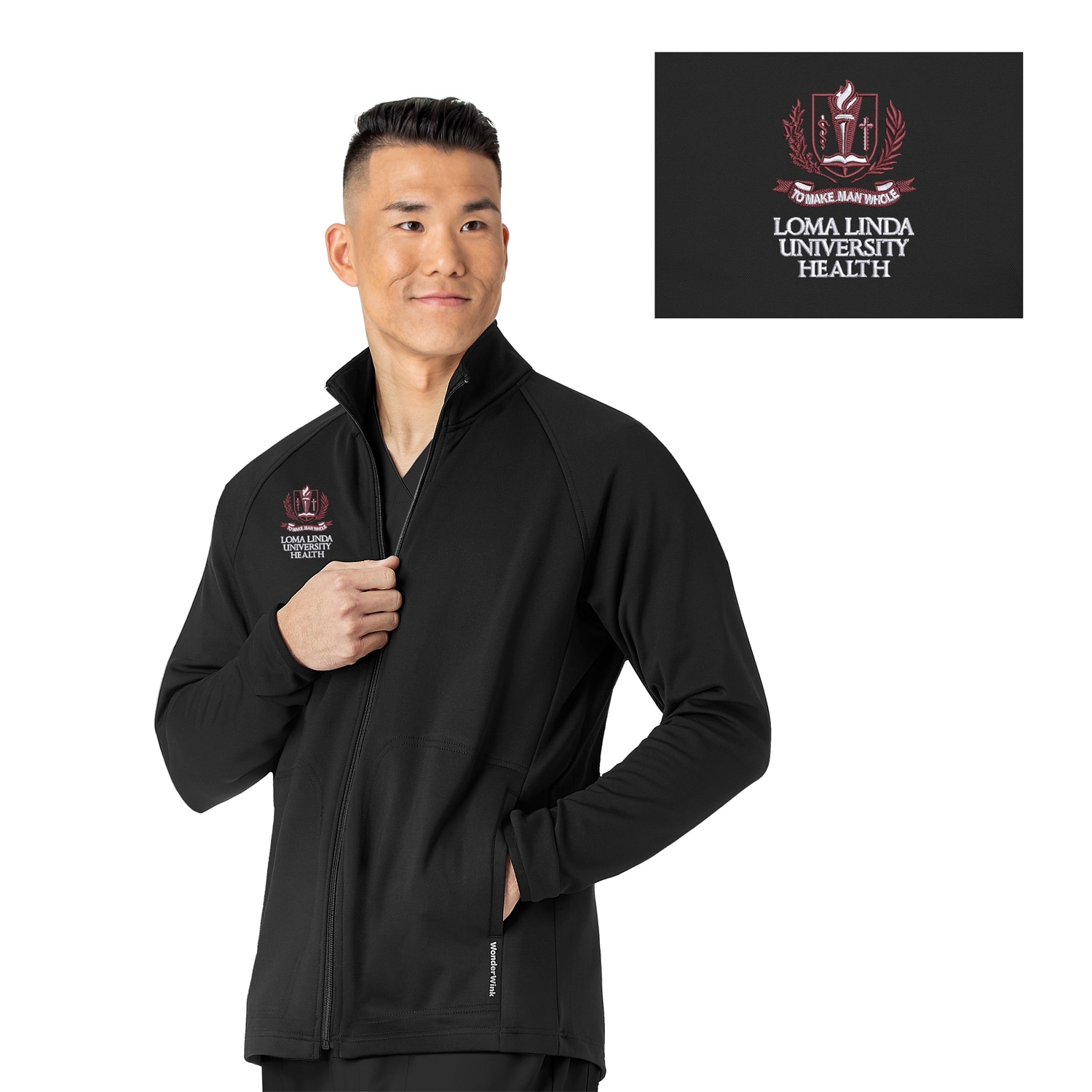 Wink Men's Fleece Full-Zip Jacket- LLU2 Loma Linda University Health