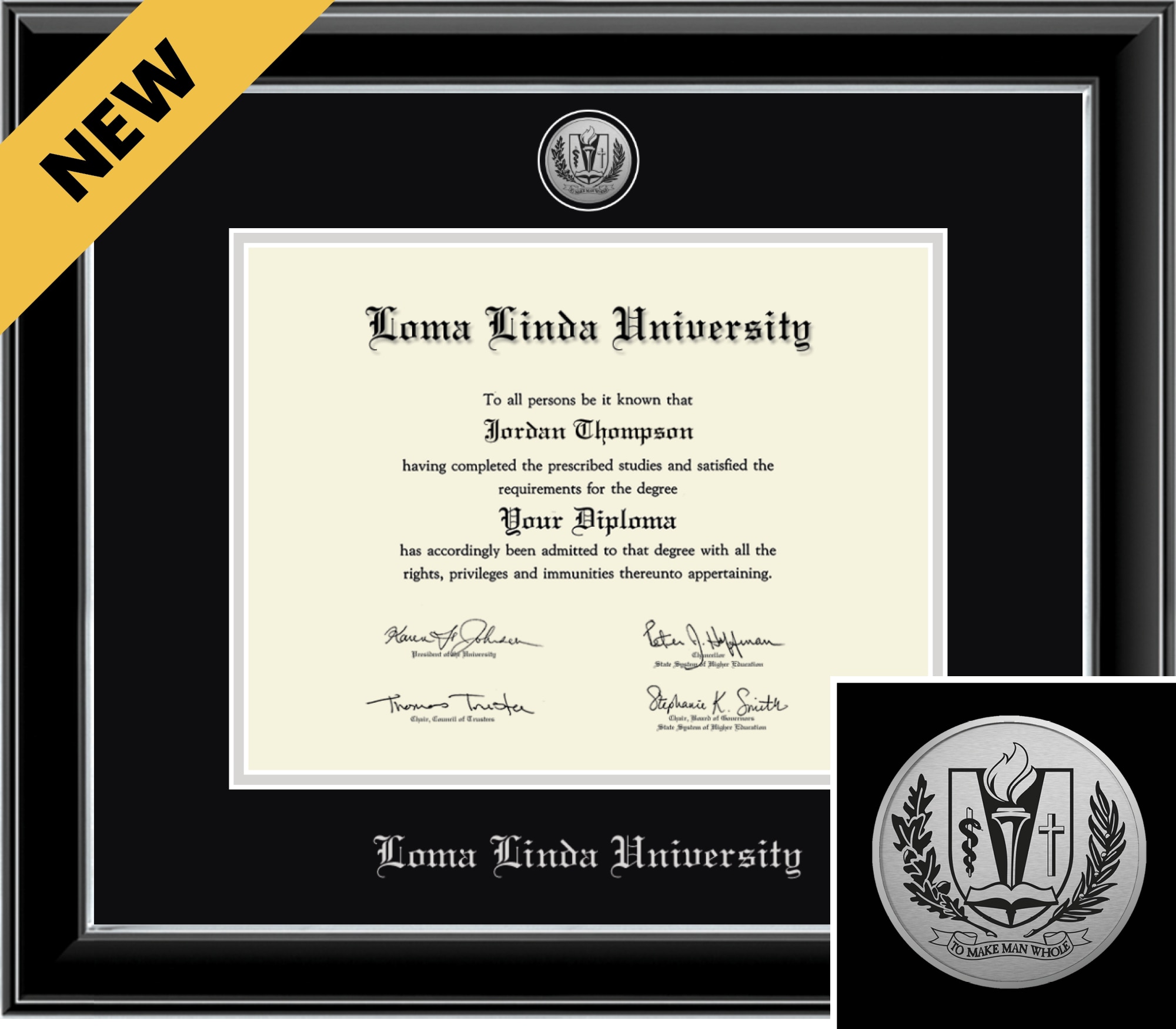 Church Hill Classics Onyx 8.5x11 Black Diploma Frame