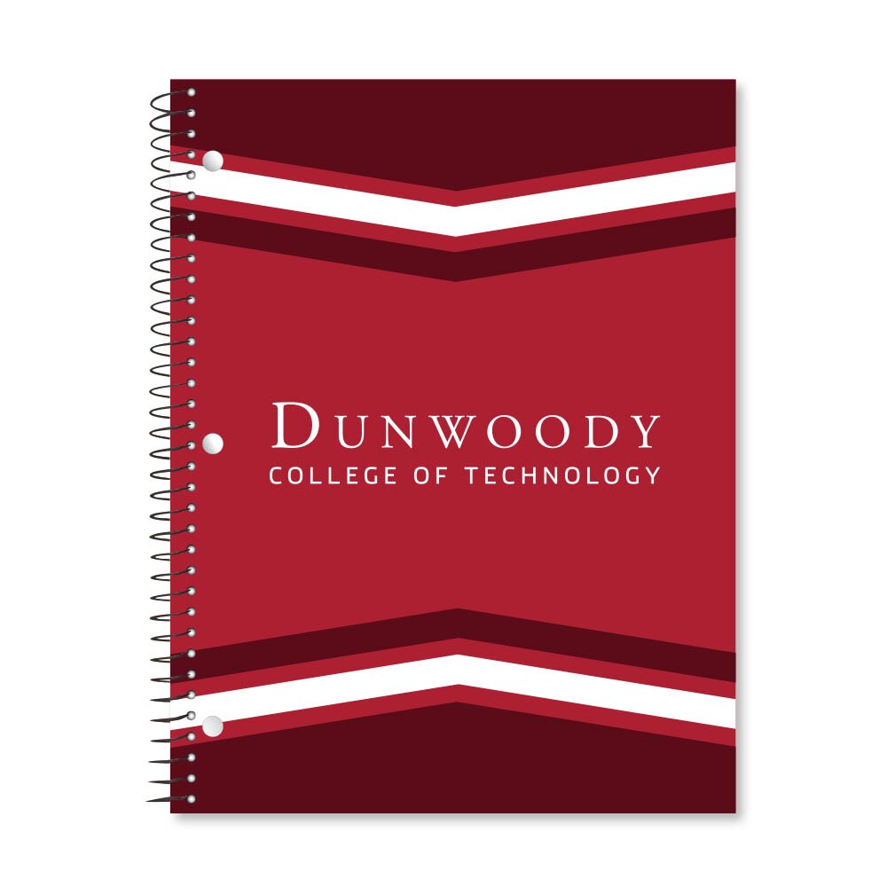 Digi Color Warp 1 Subject 11"x8.5" 70 Count College Ruled Spiral Notebook