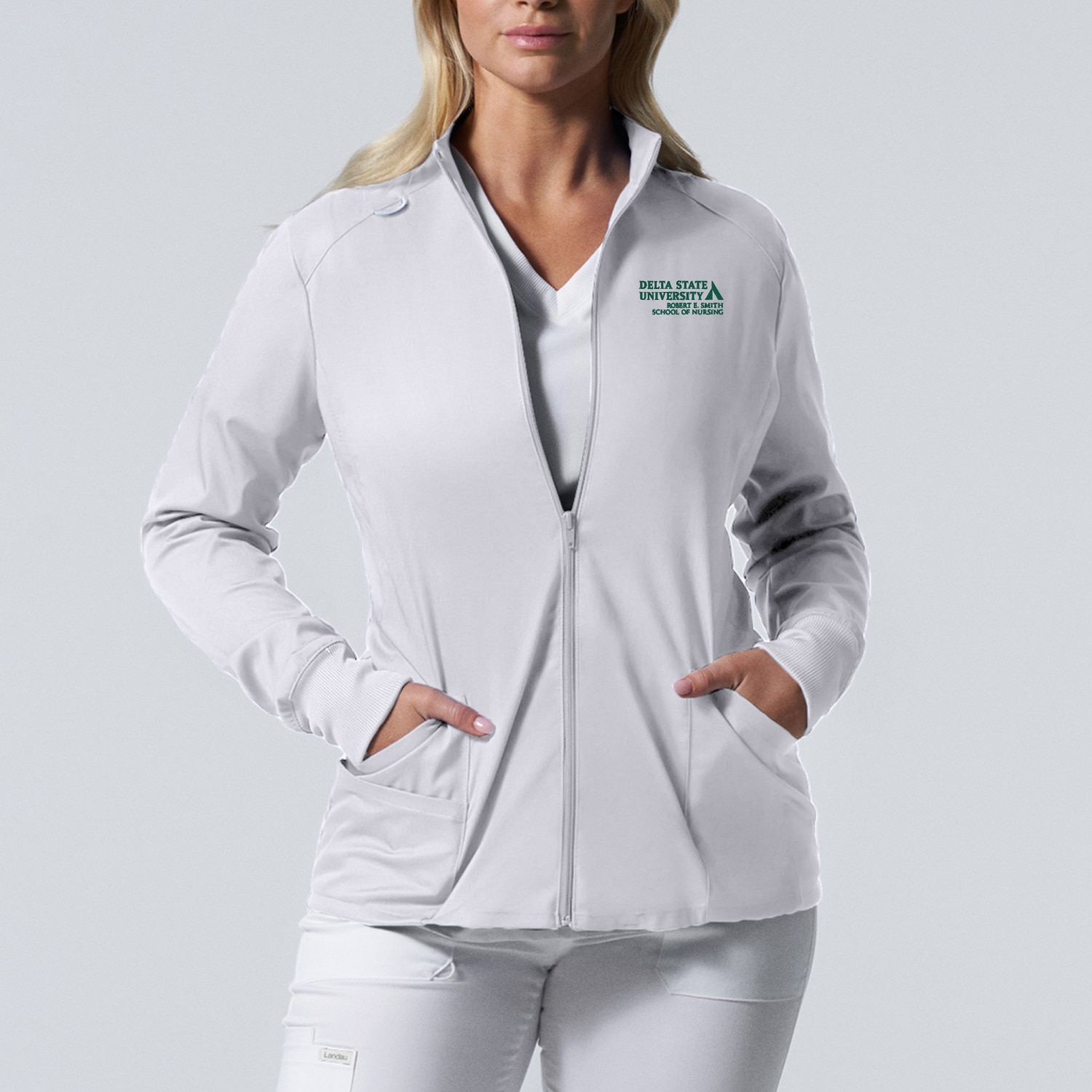 Proflex Womens Zip Front Scrub Jacket (LJ701 Logoed)