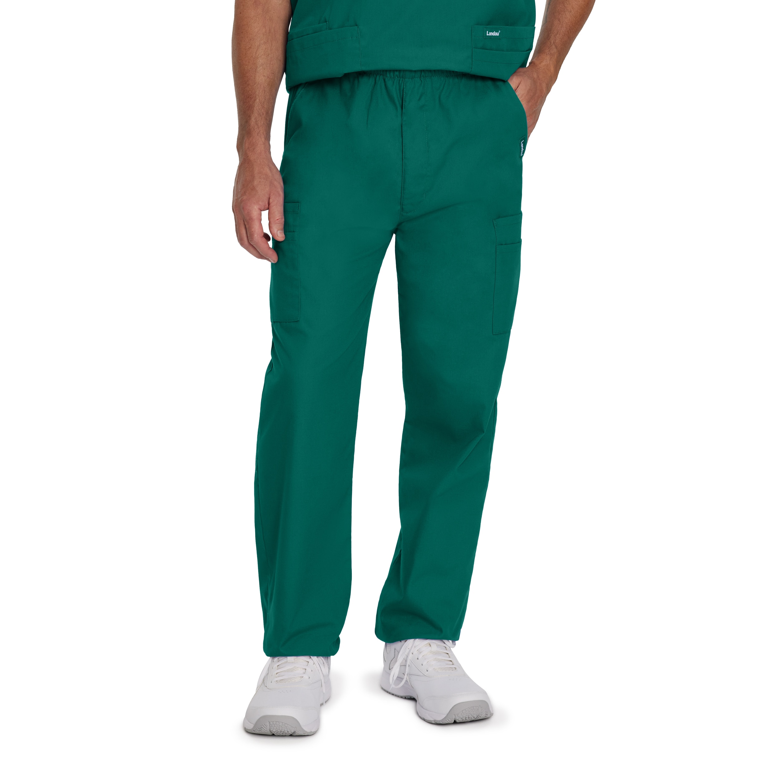 Landau Essentials Men's Straight-Leg Cargo Scrub Pants