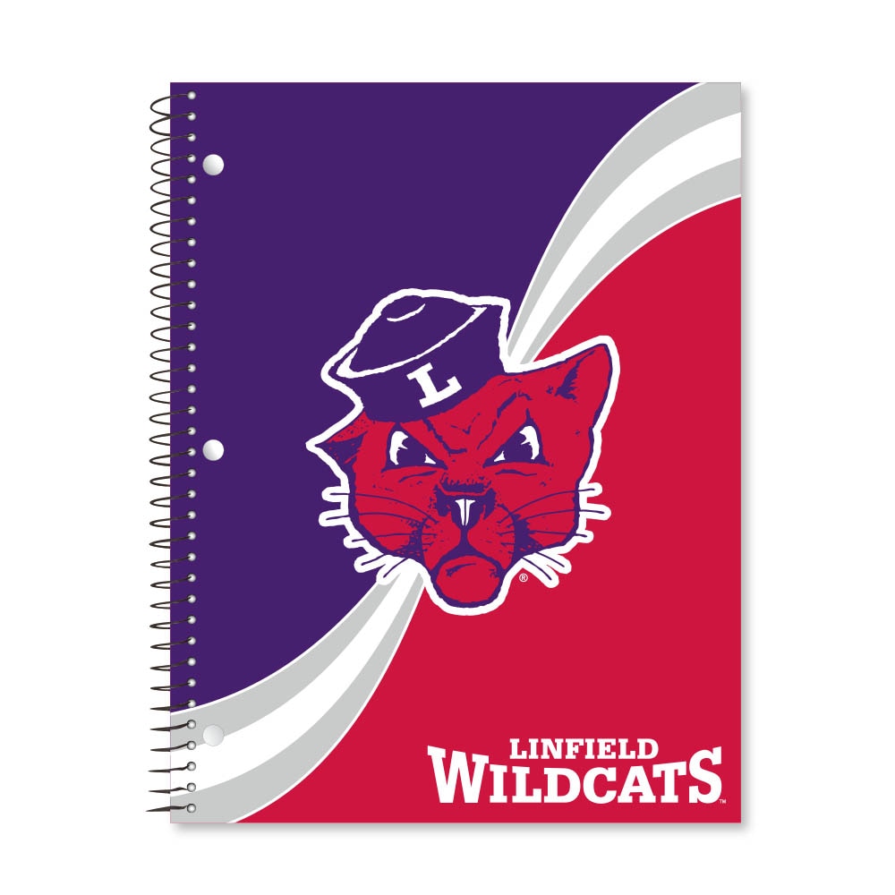 Digi Curve Divide 1 Subject 11"x8.5" 70 Count College Ruled Spiral Notebook
