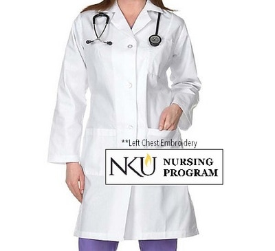 Northern Kentucky University Custom Decorated Womens 80/20 Labcoat