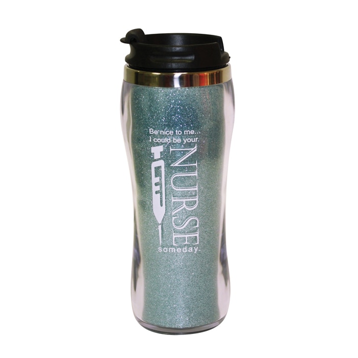 Nurse's Be Nice Glitter Tumbler