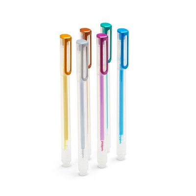 Poppin Metallic Assorted Gel Ink Pens Set of 6