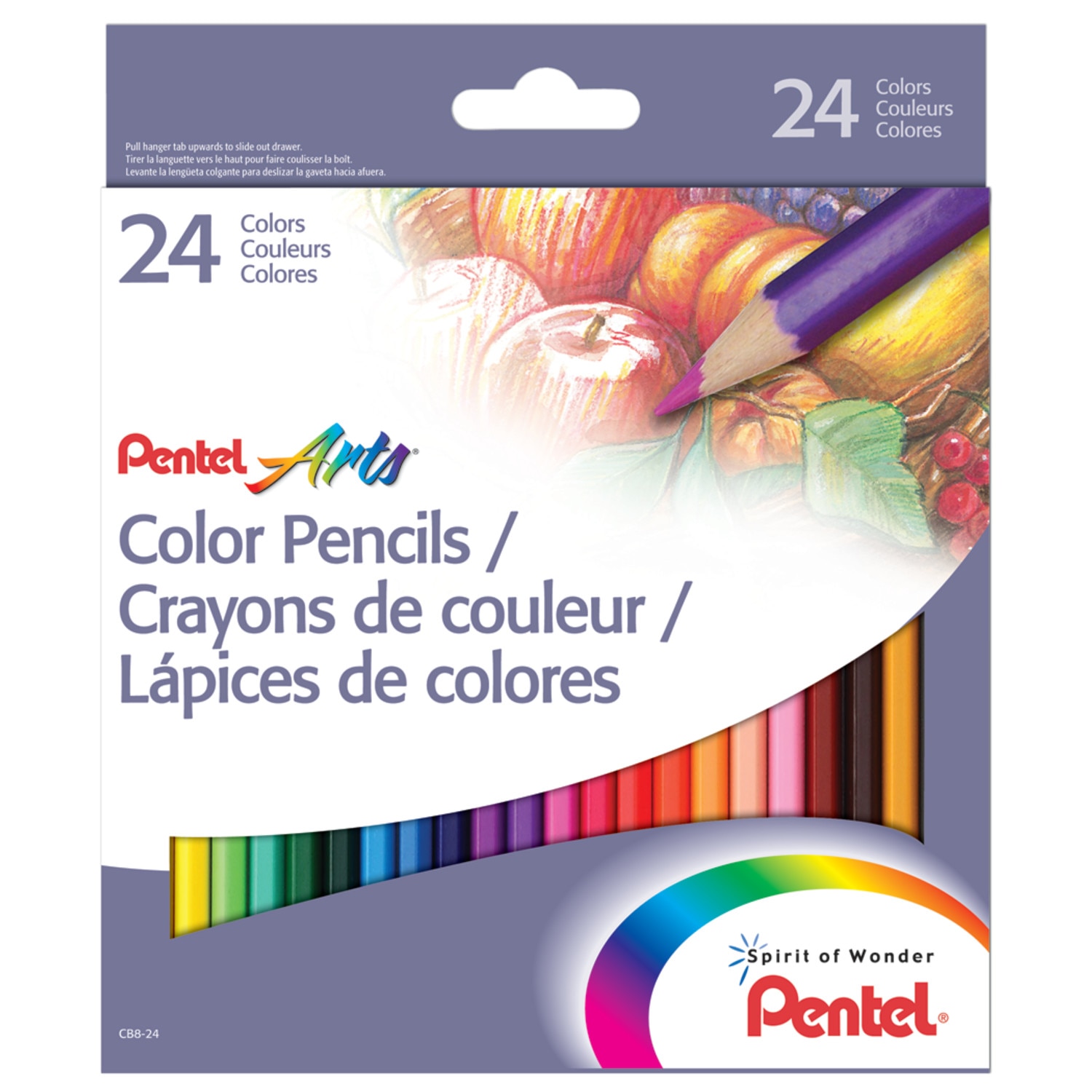 Pentel Colored Pencil Set, 24-Colors