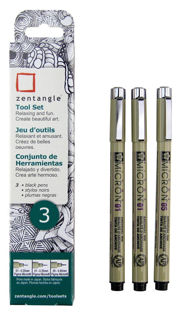 Zentagle Set 3 Pen Black