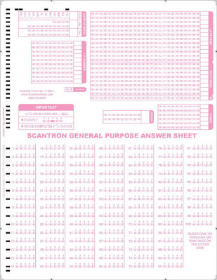 Scantron Form F 262  L