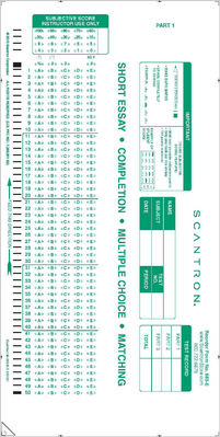 Scantron Form 883  E