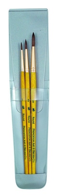 Princeton Brush Real Value 3-Brush Bristle Brush Set, Flat 2, 4, 6