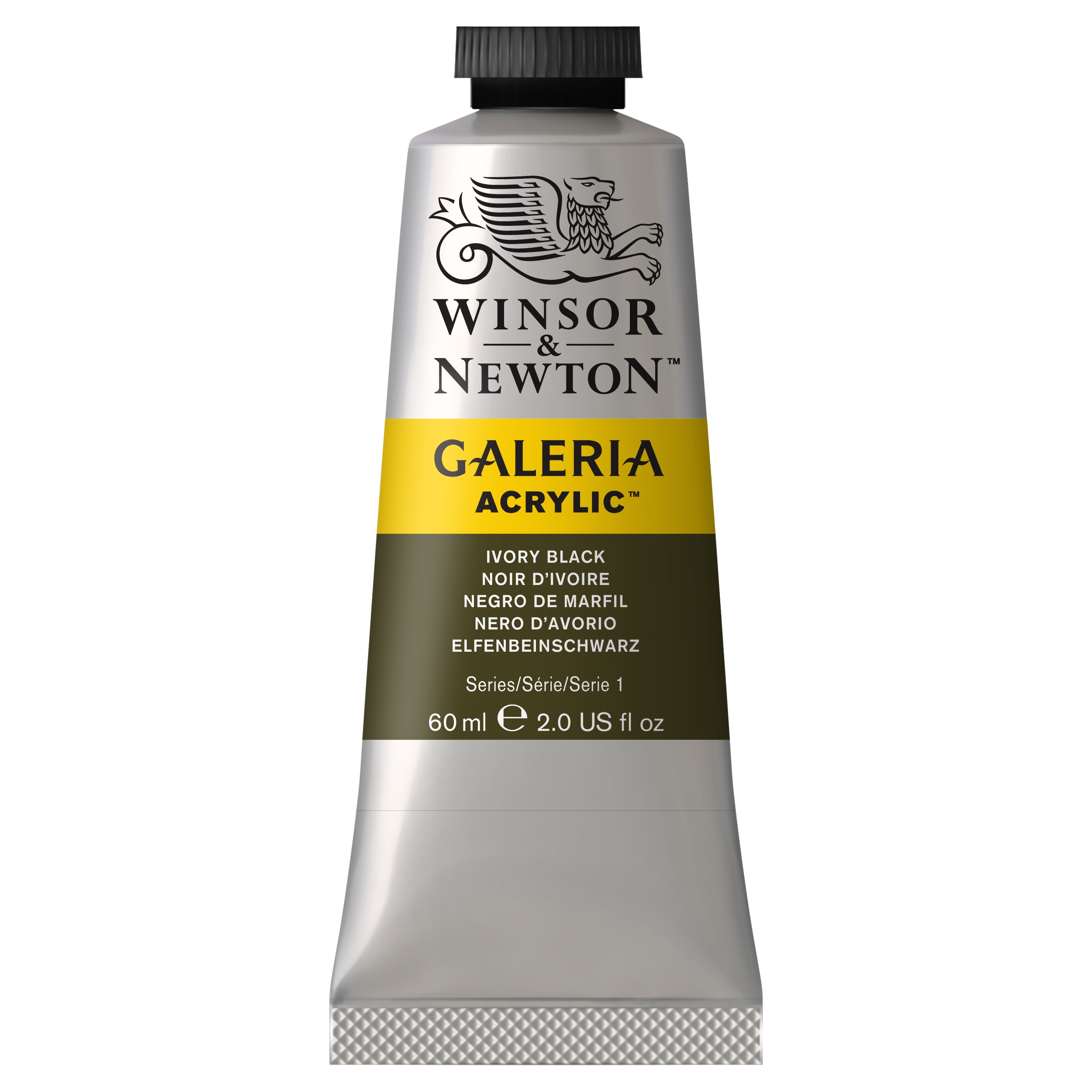 Winsor & Newton Galeria Acrylic Paint, 60ml, Ivory Black