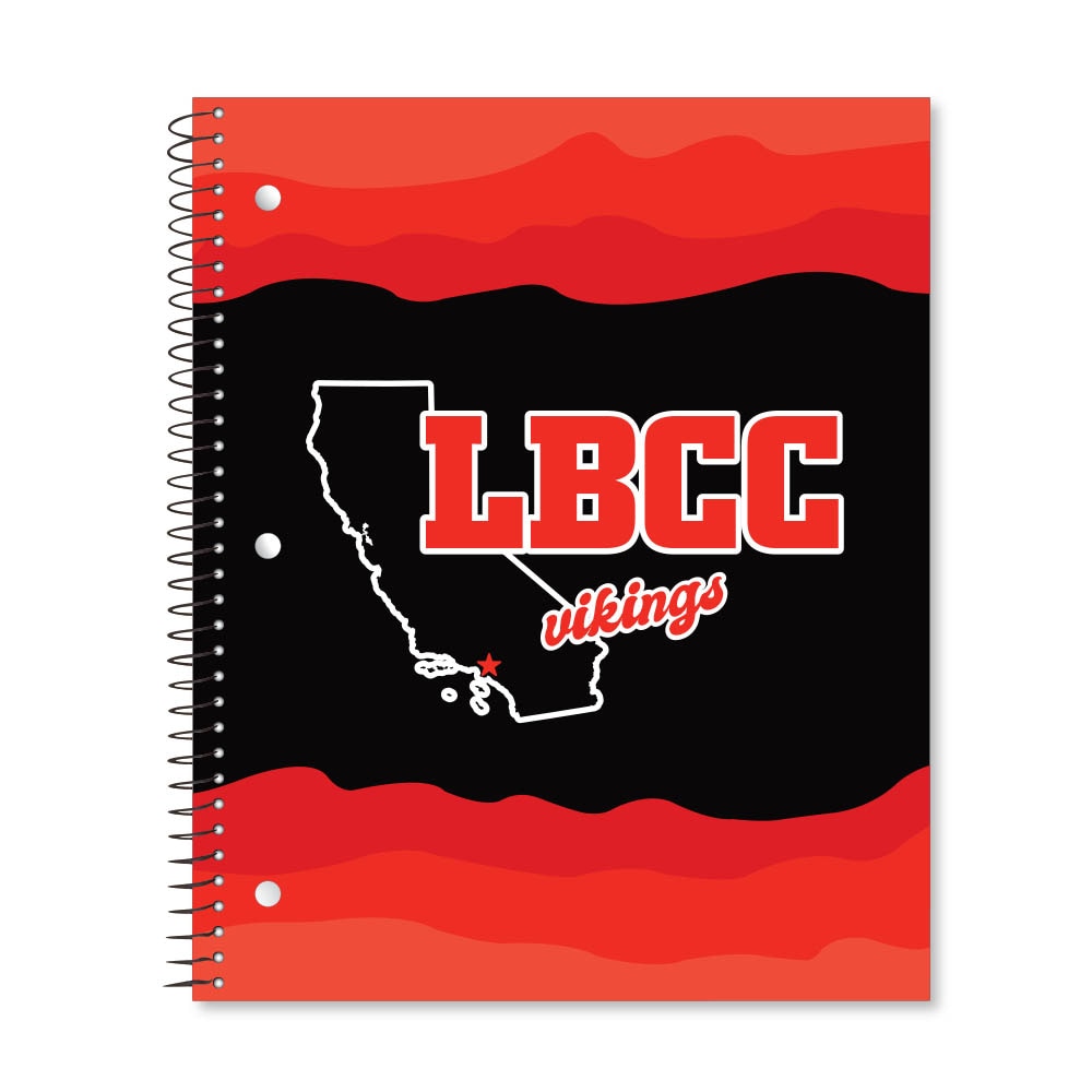 Digi State Outline 3 Subject 11"x9" College Ruled Spiral Notebook