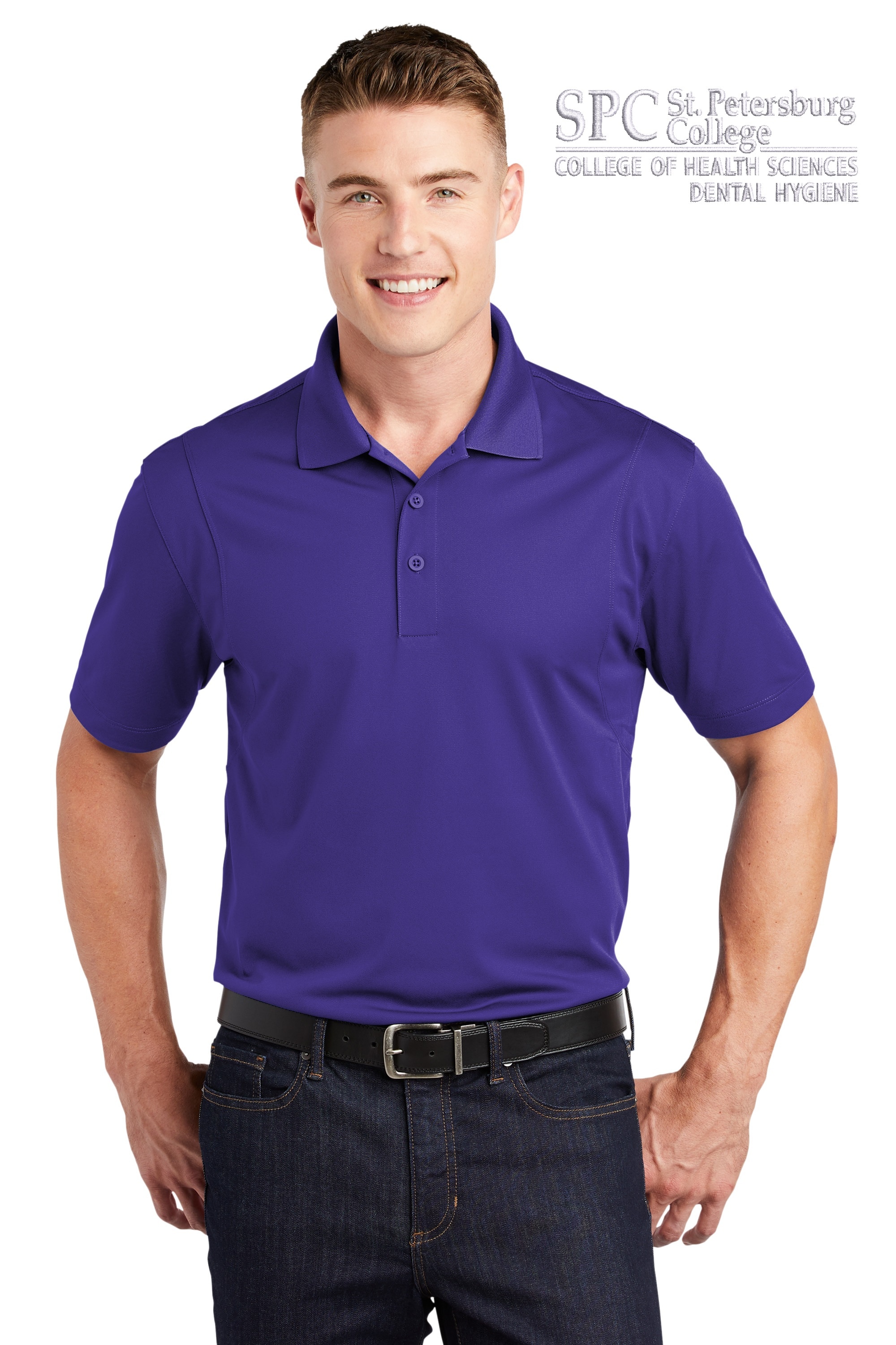 (ST650) UNI PURPLE SS MICROPIQUE POLO