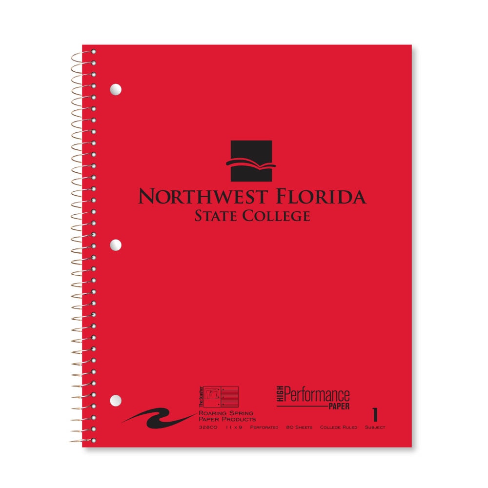 Roaring Premium 1 Subject Notebook, 8.5x11 College Ruled 20lb Paper, Pressboard Foil Cover