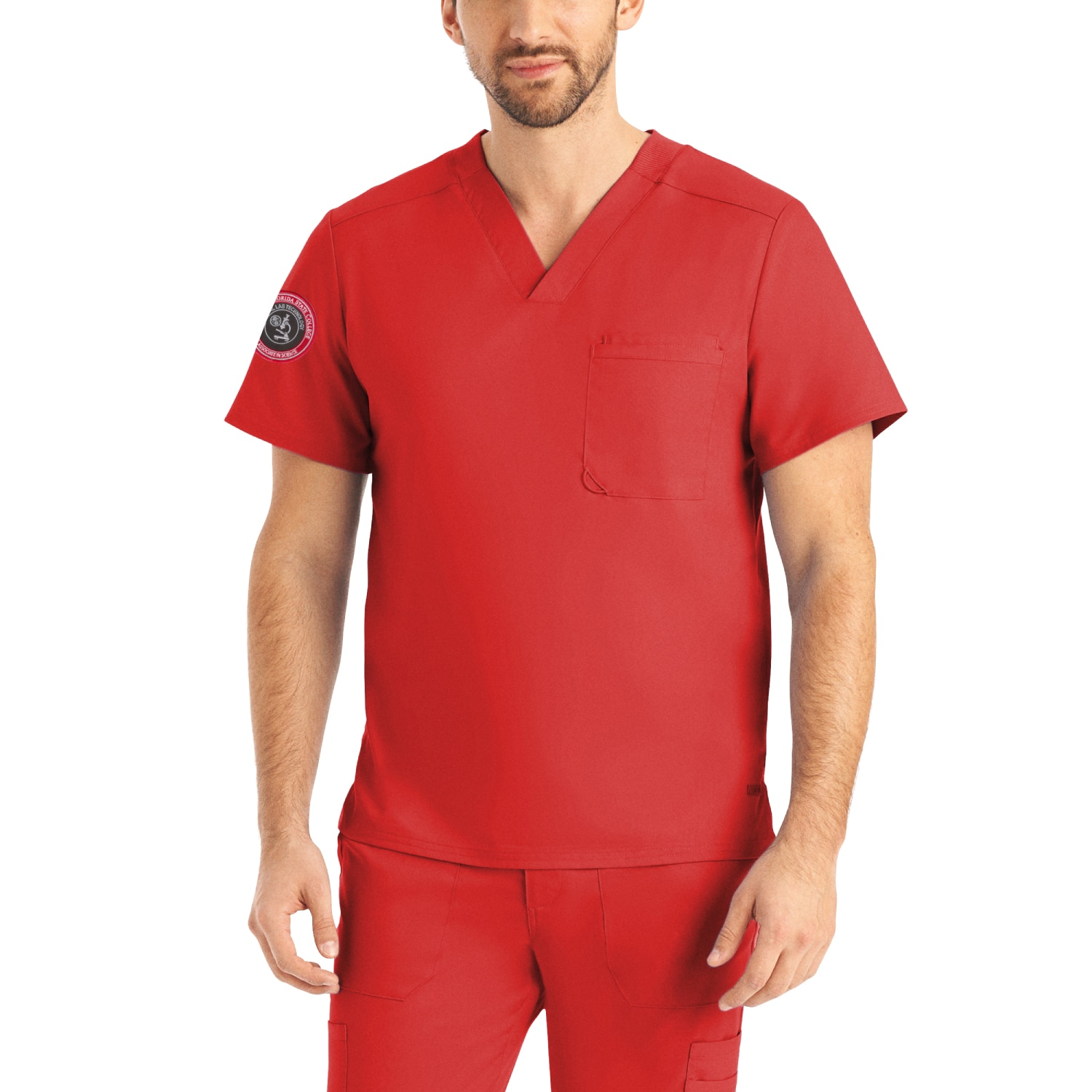 ProFlex Mens 2-Pocket V-Neck Scrub Top (LT108 Logoed)