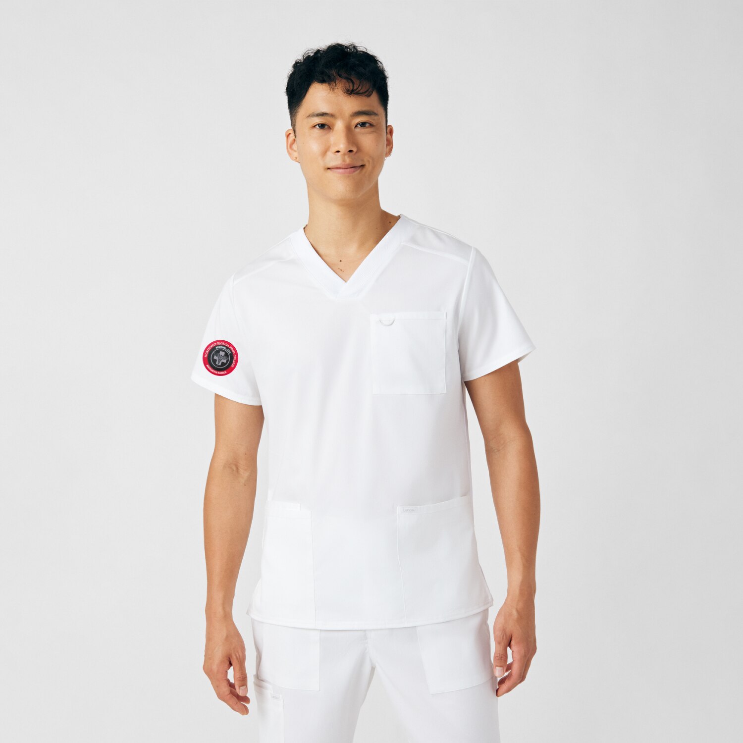 ProFlex Mens 3-Pocket V-Neck Scrub Top (LT109 Logoed)