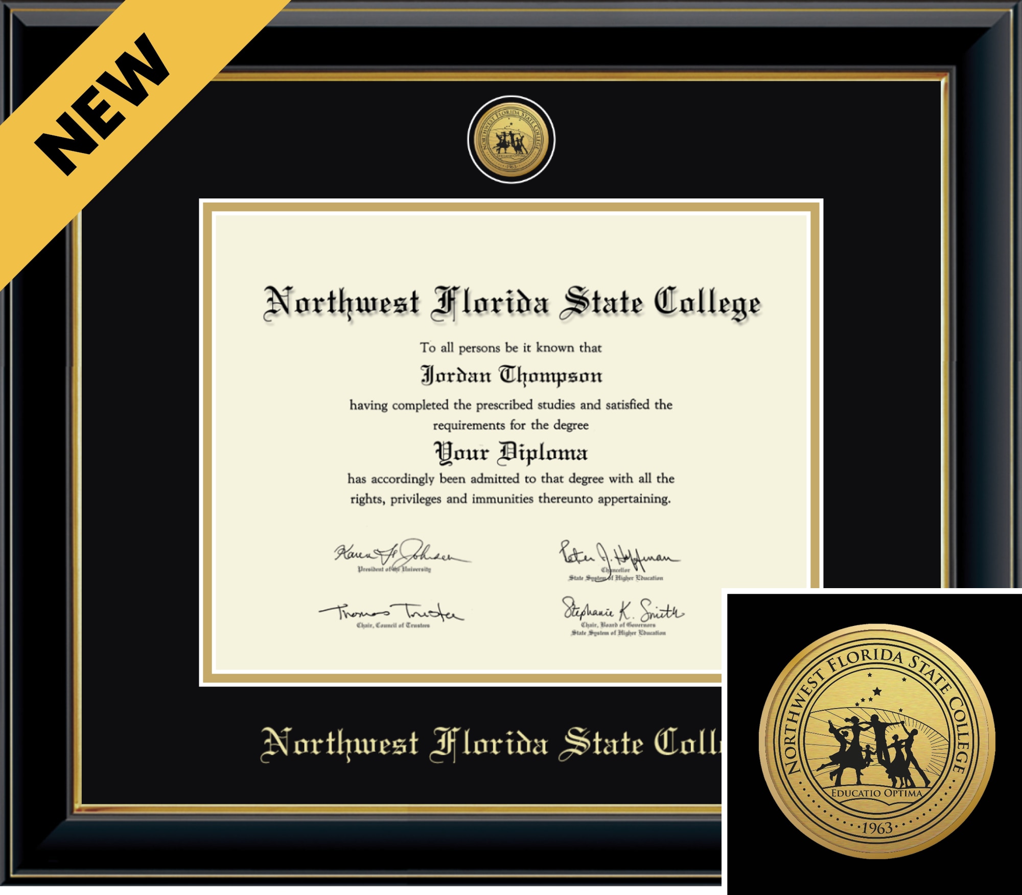 Church Hill Classics Onyx 8.5x11 Black Diploma Frame