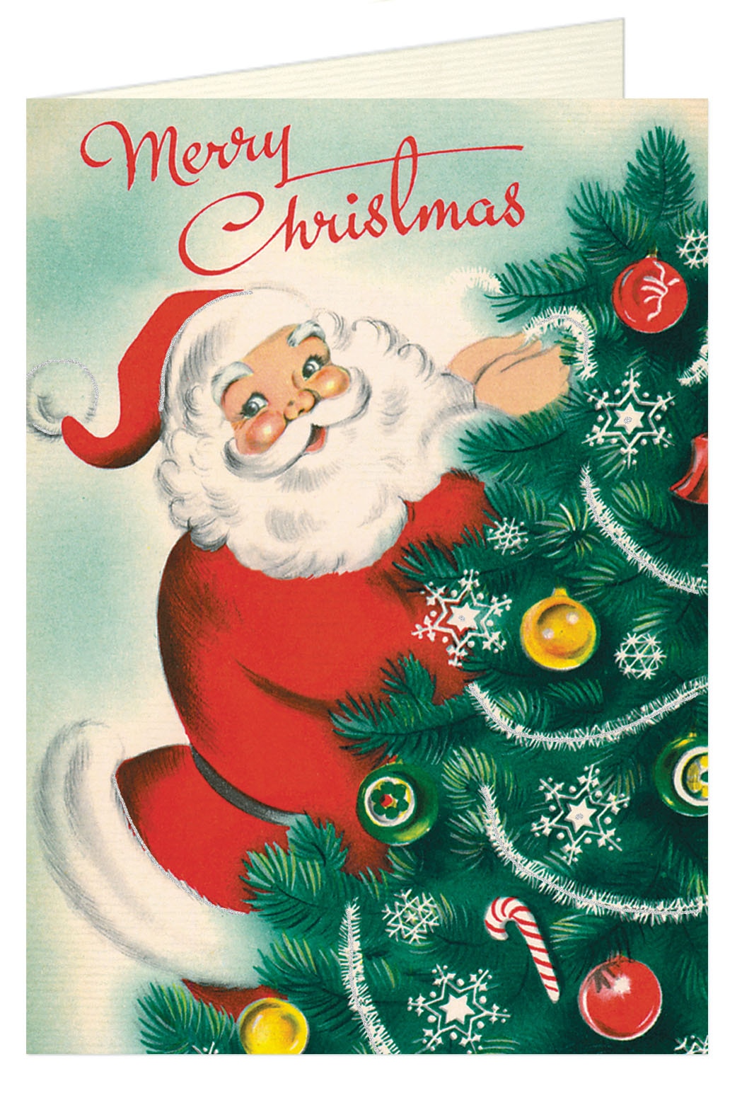 MERRY CHRISTMAS SANTA Card and Envelope