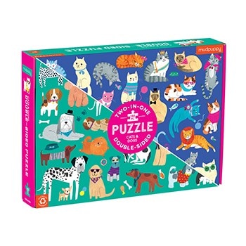 Cats & Dogs 100 Piece Double-Sided Puzzle