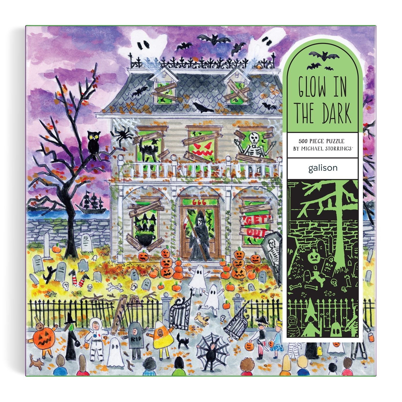 Michael Storrings Haunted House 500 Piece Glow in the Dark Puzzle