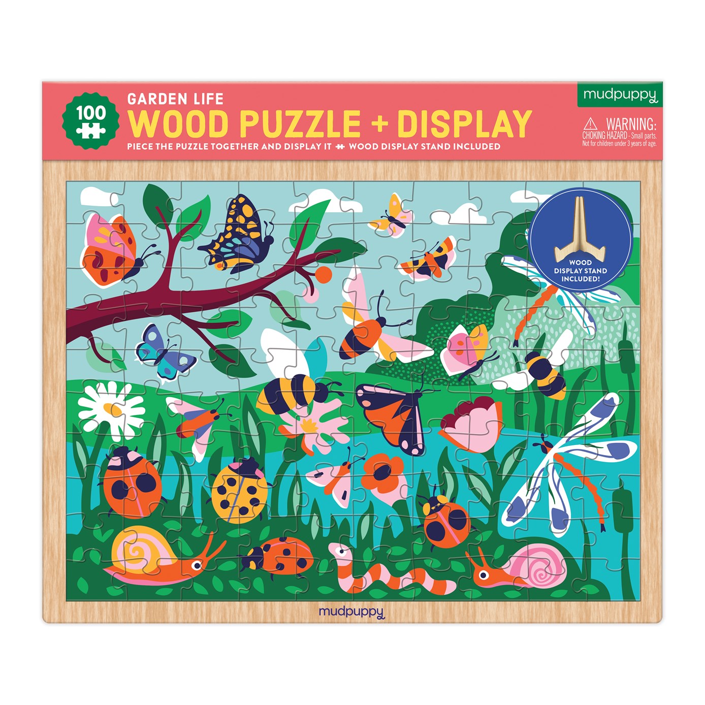 Garden Life 100 Piece Wood Puzzle + Display