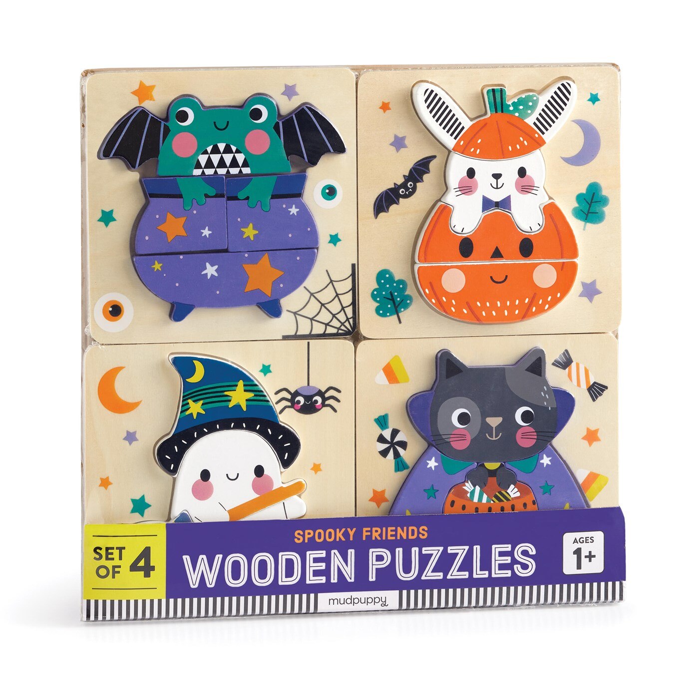 Spooky Friends Set of 4 Wood Puzzles
