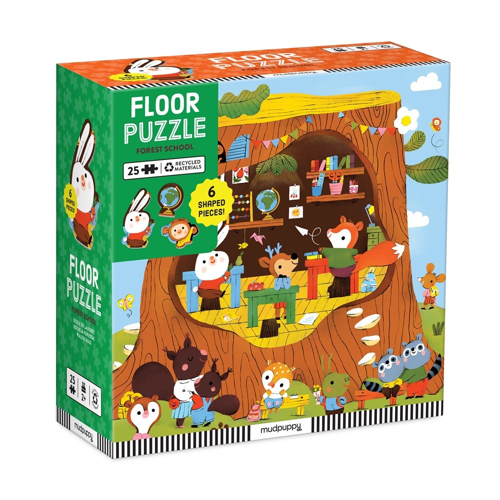 Forest School 25 Piece Floor Puzzle with Shaped