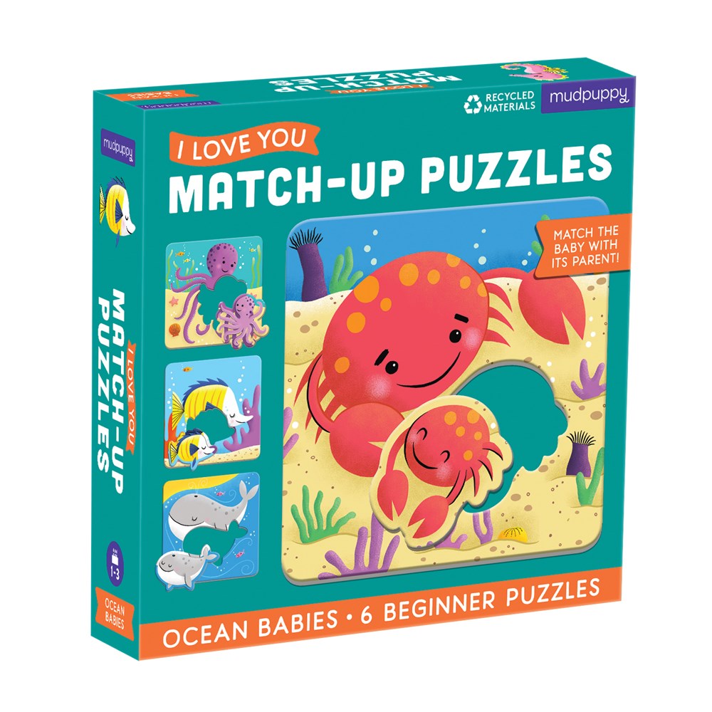 Ocean Babies I Love You Match-Up Puzzles