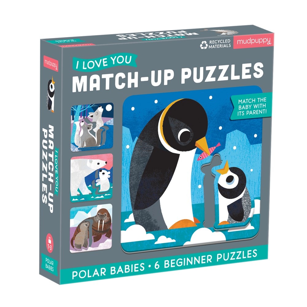 Polar Babies I Love You Match-Up Puzzles - Mudpuppy Polar Babies I Love You