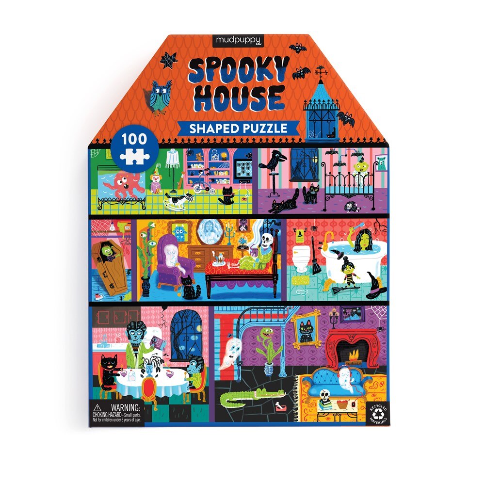 Spooky House 100 Pc House-Shaped Puzzle