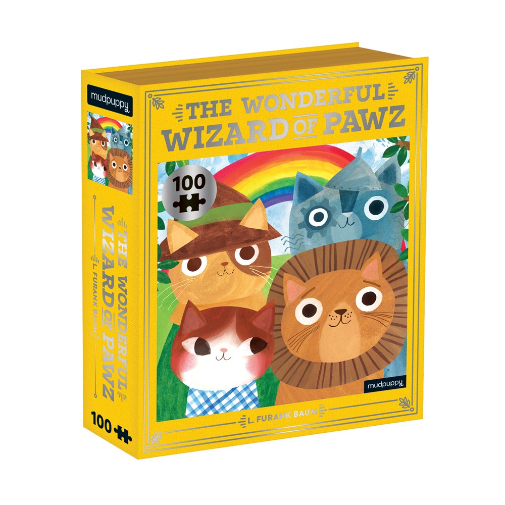 The Wonderful Wizard of Pawz Bookish Cats 100 Piece Puzzle